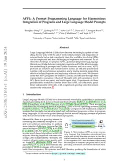 APPL: A Prompt Programming Language for Harmonious Integration of
  Programs and Large Language Model Prompts