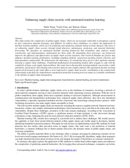Enhancing supply chain security with automated machine learning