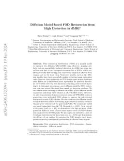 Diffusion Model-based FOD Restoration from High Distortion in dMRI