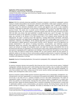 Applications of Post-quantum Cryptography