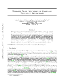 Molecule Graph Networks with Many-body Equivariant Interactions