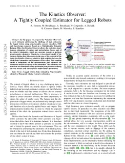 The Kinetics Observer: A Tightly Coupled Estimator for Legged Robots