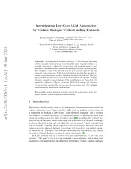 Investigating Low-Cost LLM Annotation for~Spoken Dialogue Understanding
  Datasets