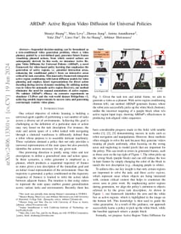 ARDuP: Active Region Video Diffusion for Universal Policies