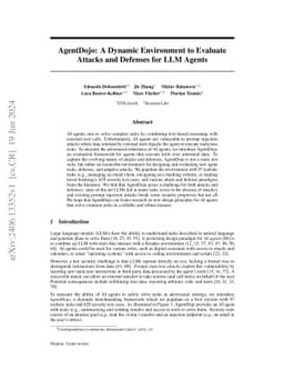 AgentDojo: A Dynamic Environment to Evaluate Attacks and Defenses for
  LLM Agents