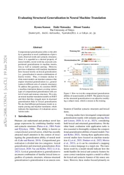 Evaluating Structural Generalization in Neural Machine Translation
