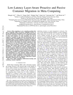 Low-Latency Layer-Aware Proactive and Passive Container Migration in
  Meta Computing