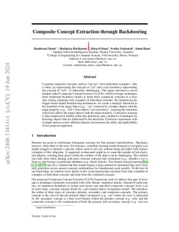 Composite Concept Extraction through Backdooring