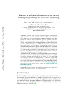 Towards a multimodal framework for remote sensing image change retrieval
  and captioning