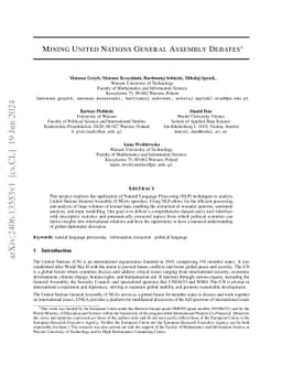 Mining United Nations General Assembly Debates