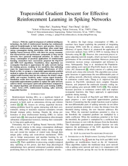 Trapezoidal Gradient Descent for Effective Reinforcement Learning in
  Spiking Networks