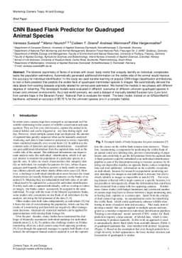 CNN Based Flank Predictor for Quadruped Animal Species