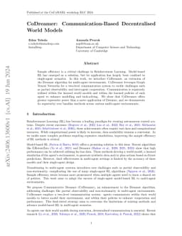 CoDreamer: Communication-Based Decentralised World Models