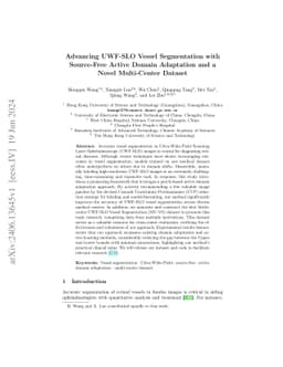 Advancing UWF-SLO Vessel Segmentation with Source-Free Active Domain
  Adaptation and a Novel Multi-Center Dataset