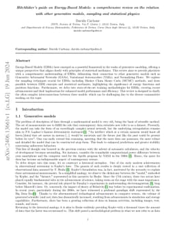 Hitchhiker's guide on Energy-Based Models: a comprehensive review on the
  relation with other generative models, sampling and statistical physics
