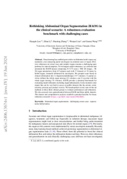 Rethinking Abdominal Organ Segmentation (RAOS) in the clinical scenario:
  A robustness evaluation benchmark with challenging cases