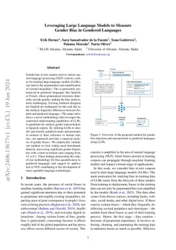 Leveraging Large Language Models to Measure Gender Bias in Gendered
  Languages