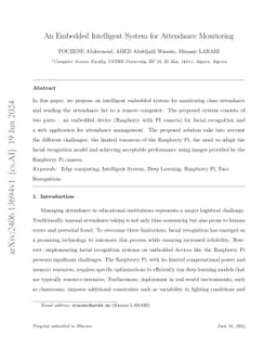 An Embedded Intelligent System for Attendance Monitoring