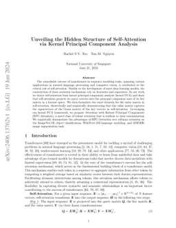 Unveiling the Hidden Structure of Self-Attention via Kernel Principal
  Component Analysis