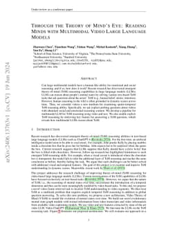 Through the Theory of Mind's Eye: Reading Minds with Multimodal Video
  Large Language Models