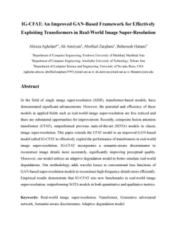 IG-CFAT: An Improved GAN-Based Framework for Effectively Exploiting Transformers in Real-World Image Super-Resolution