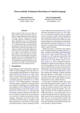 Neuro-symbolic Training for Reasoning over Spatial Language