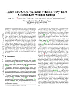 Robust Time Series Forecasting with Non-Heavy-Tailed Gaussian
  Loss-Weighted Sampler