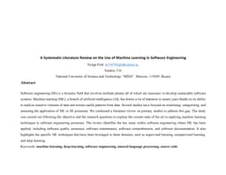 A Systematic Literature Review on the Use of Machine Learning in
  Software Engineering