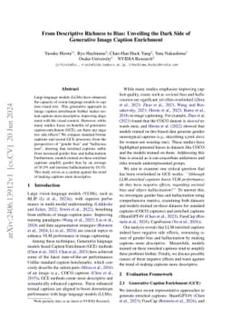 From Descriptive Richness to Bias: Unveiling the Dark Side of Generative
  Image Caption Enrichment