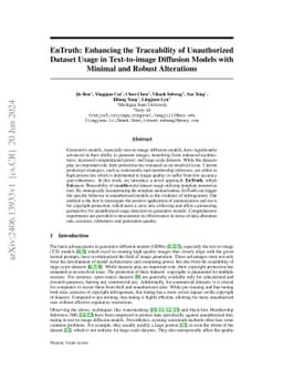 EnTruth: Enhancing the Traceability of Unauthorized Dataset Usage in
  Text-to-image Diffusion Models with Minimal and Robust Alterations
