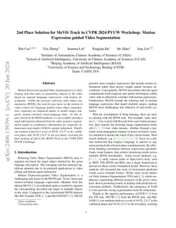 2nd Place Solution for MeViS Track in CVPR 2024 PVUW Workshop: Motion
  Expression guided Video Segmentation