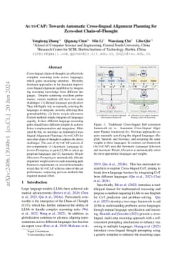 AutoCAP: Towards Automatic Cross-lingual Alignment Planning for
  Zero-shot Chain-of-Thought