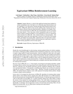 Equivariant Offline Reinforcement Learning