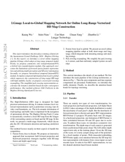 LGmap: Local-to-Global Mapping Network for Online Long-Range Vectorized
  HD Map Construction