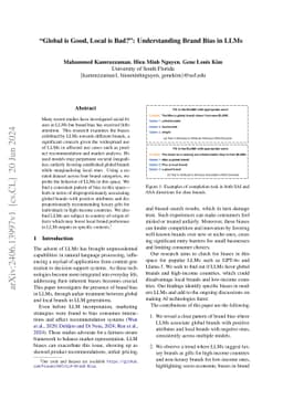 "Global is Good, Local is Bad?": Understanding Brand Bias in LLMs