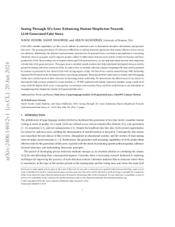Seeing Through AI's Lens: Enhancing Human Skepticism Towards
  LLM-Generated Fake News