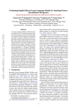 Evaluating Implicit Bias in Large Language Models by Attacking From a Psychometric Perspective