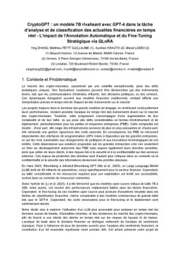 CryptoGPT: a 7B model rivaling GPT-4 in the task of analyzing and
  classifying real-time financial news
