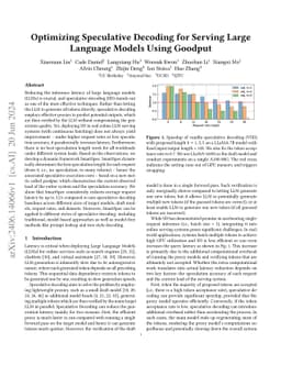 Optimizing Speculative Decoding for Serving Large Language Models Using
  Goodput
