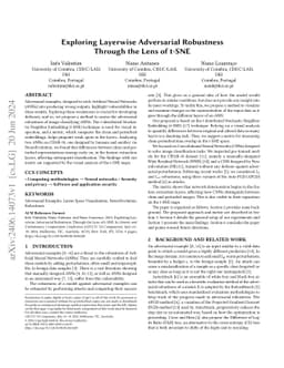 Exploring Layerwise Adversarial Robustness Through the Lens of t-SNE