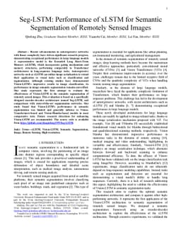 Seg-LSTM: Performance of xLSTM for Semantic Segmentation of Remotely
  Sensed Images