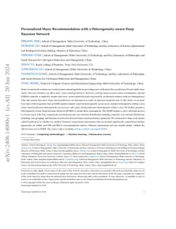 Personalized Music Recommendation with a Heterogeneity-aware Deep
  Bayesian Network