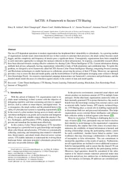 SeCTIS: A Framework to Secure CTI Sharing