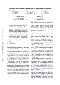 Aligning Large Language Models with Diverse Political Viewpoints