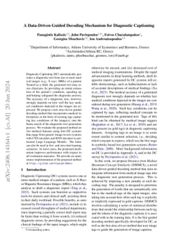 A Data-Driven Guided Decoding Mechanism for Diagnostic Captioning