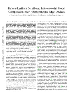 Failure-Resilient Distributed Inference with Model Compression over
  Heterogeneous Edge Devices