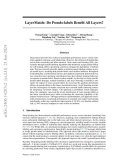 LayerMatch: Do Pseudo-labels Benefit All Layers?