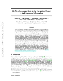 CityNav: Language-Goal Aerial Navigation Dataset with Geographic
  Information