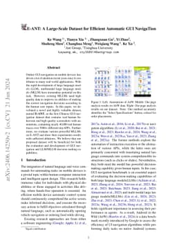 E-ANT: A Large-Scale Dataset for Efficient Automatic GUI NavigaTion