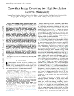 Zero-Shot Image Denoising for High-Resolution Electron Microscopy